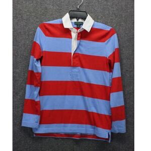 J Crew Always Rugby Polo Shirt Women's XS Striped Henley Classic Preppy